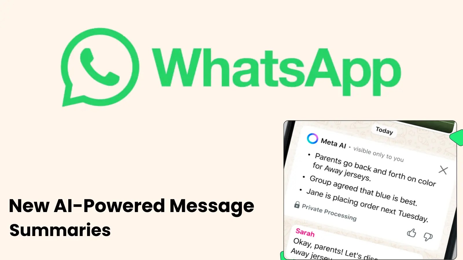 WhatsApp Introduces AI-Powered Message Summaries for Efficient Chat Management