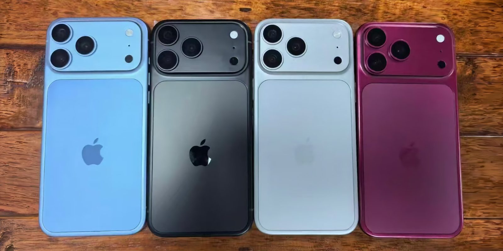 iPhone 18 Pro Debuts in Four New Colors: Dark Cherry, Black, Silver, Light Blue