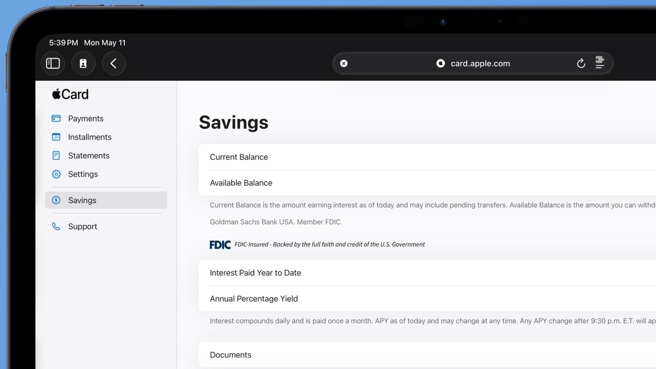 Apple Launches Web Portal for Easy Access to Savings Account Documents