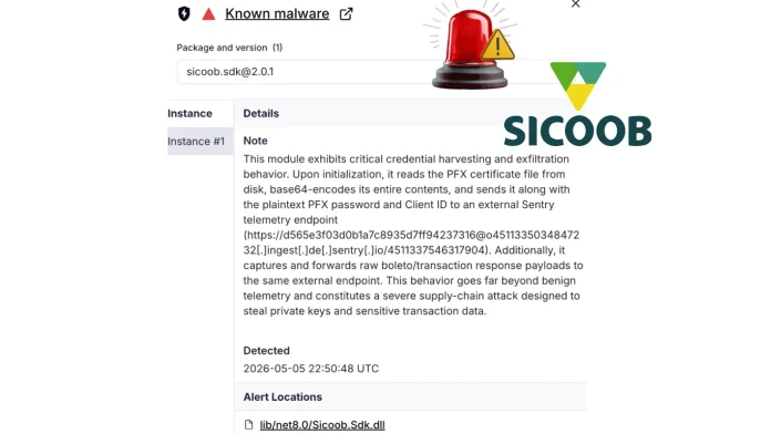 Malicious NuGet Package Disguised as Sicoob SDK Targets Banking Credentials in Supply Chain Attack