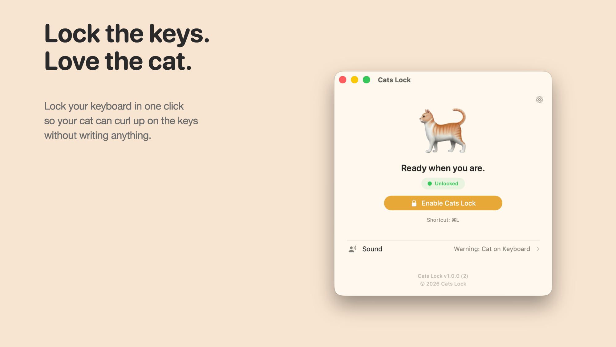 New Mac App Cats Lock Prevents Feline Keyboard Mishaps for $2.99