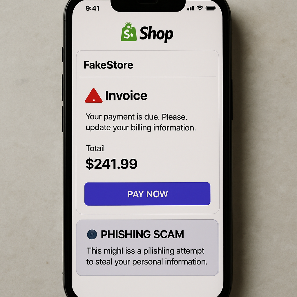 Hackers Exploit Shopify’s Shop App to Deliver Fake Invoices