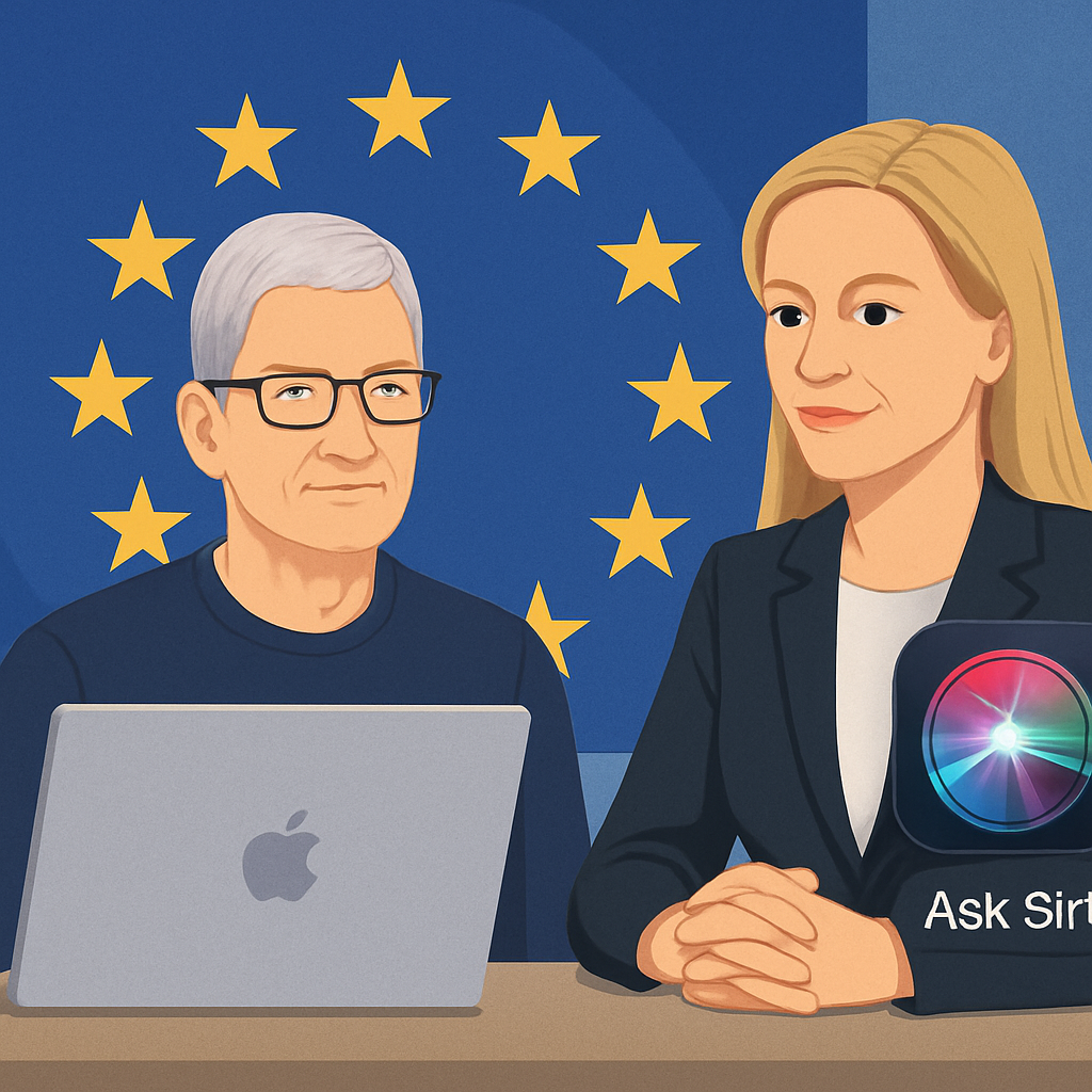 Tim Cook and EU Tech Chief Discuss Siri AI Launch in Europe