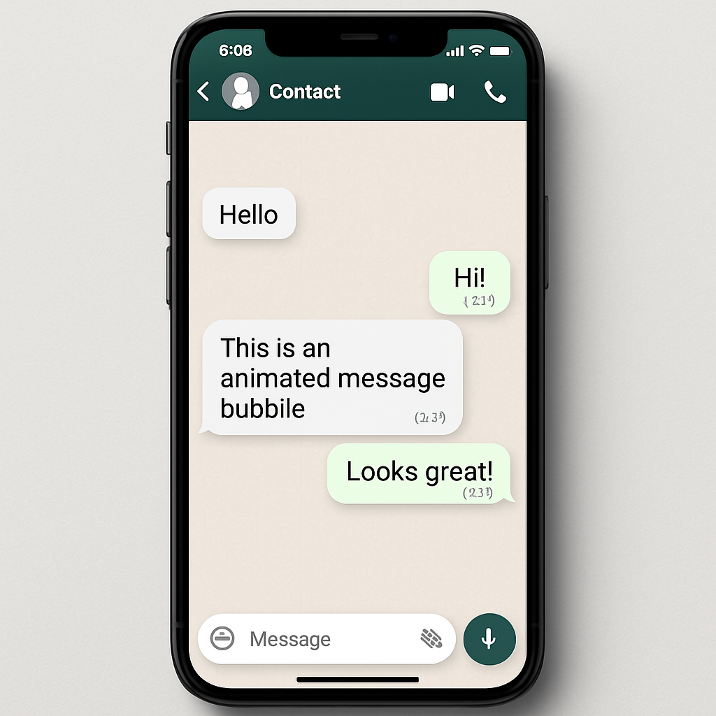 WhatsApp Tests Animated Message Bubbles on iPhone