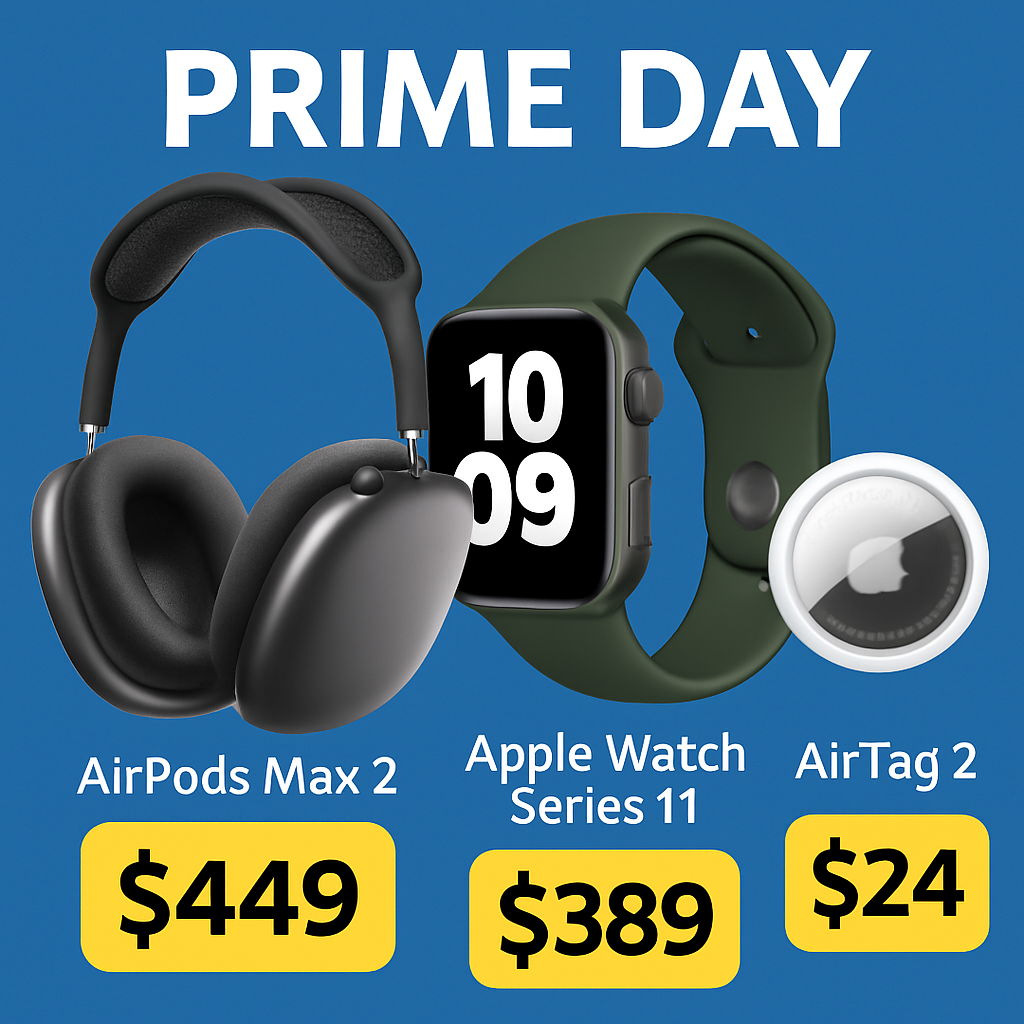 Early Prime Day Deals: AirPods Max 2, Apple Watch Series 11, AirTag 2 at Record Lows