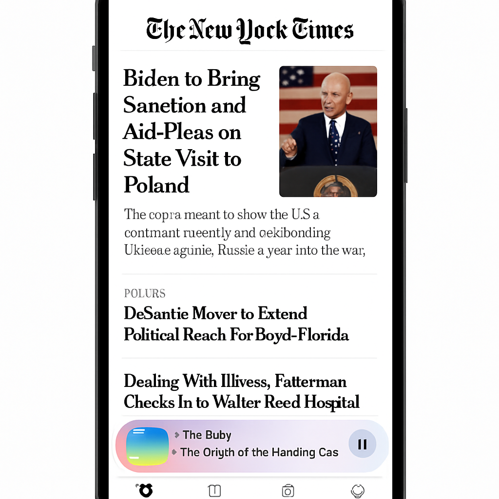New York Times App Integrates Liquid Glass Design on iPhone