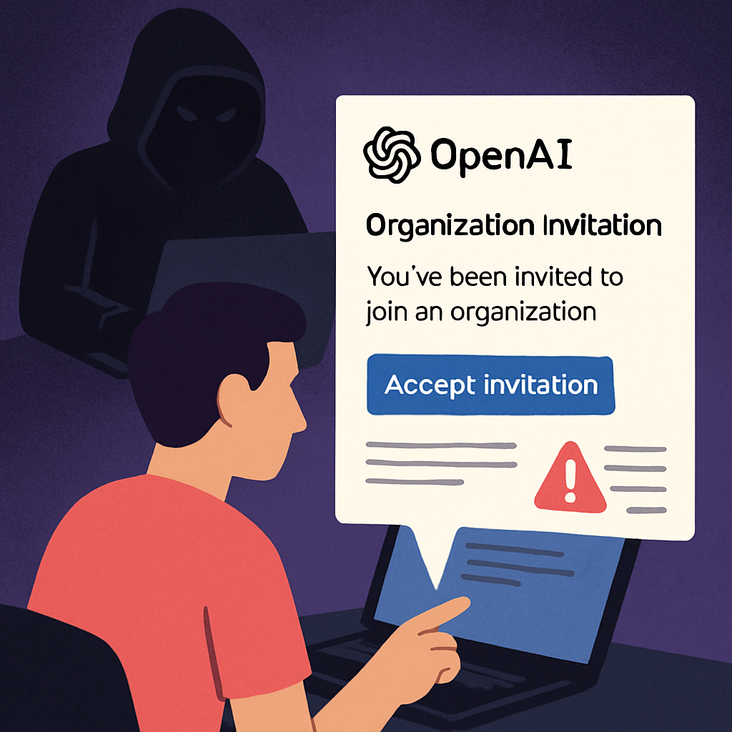 Hackers Exploit OpenAI Org Invites to Harvest Sensitive Data