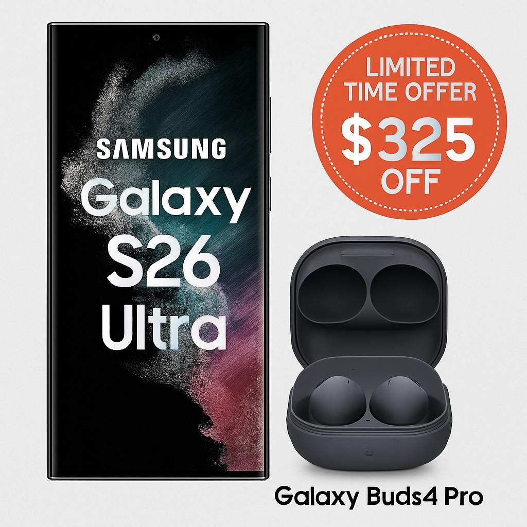 Samsung Galaxy S26 Ultra and Galaxy Buds 4 Pro Bundle Sees $325 Price Cut