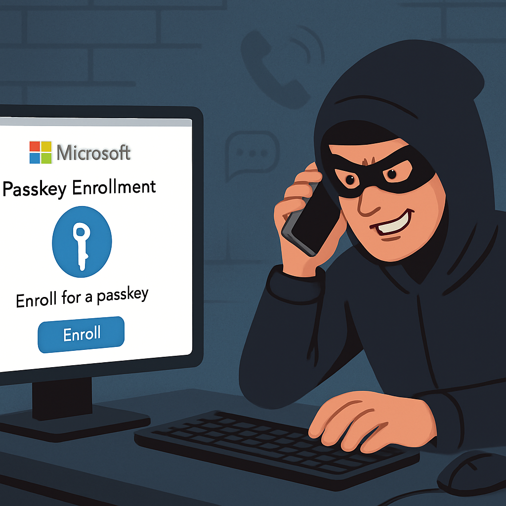 Hackers Exploit Fake Microsoft Entra Passkey Enrollment to Breach Microsoft 365 Accounts