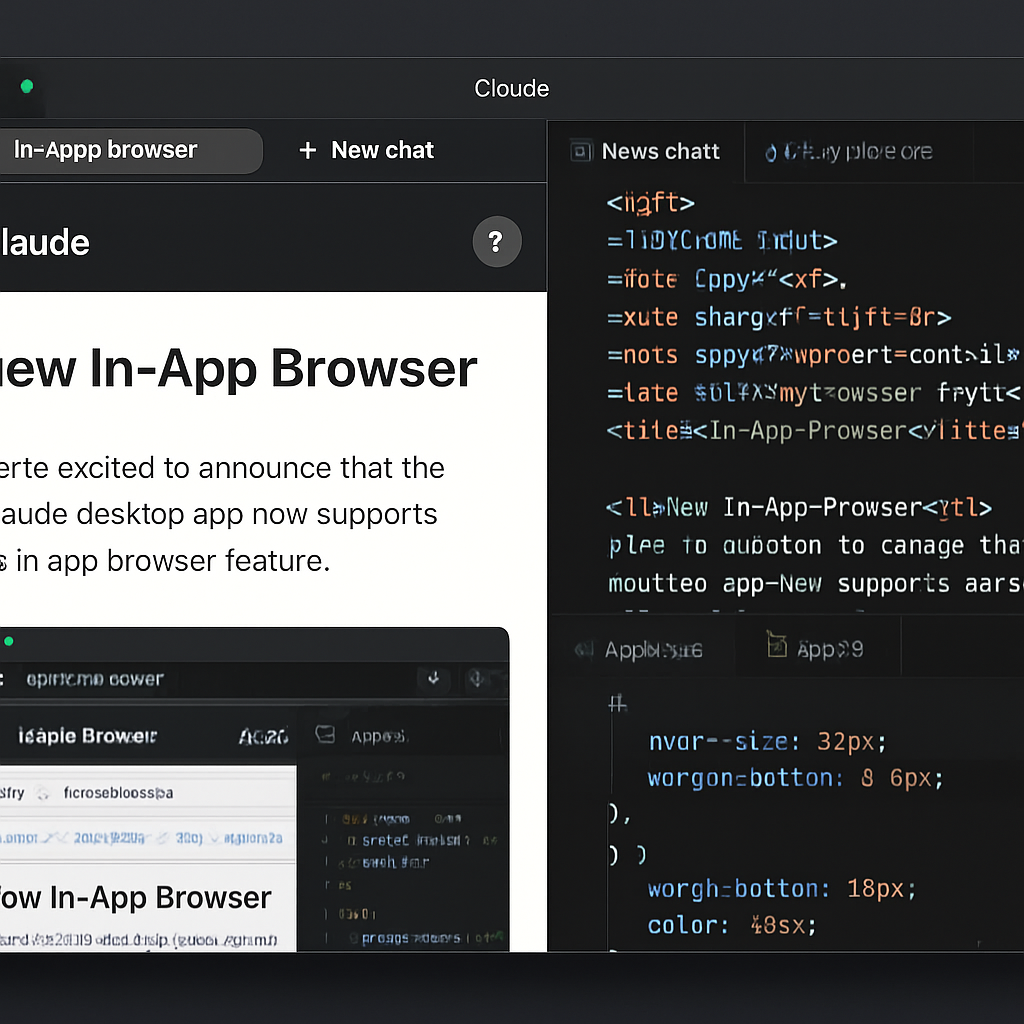 Anthropic Introduces In-App Browser for Claude Code on Desktop