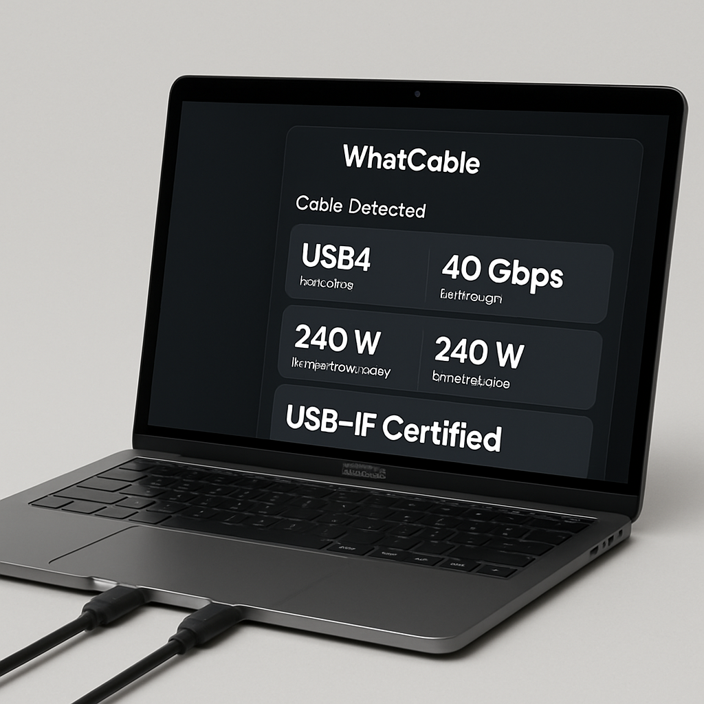 WhatCable App Identifies USB-C Cable Capabilities on Mac