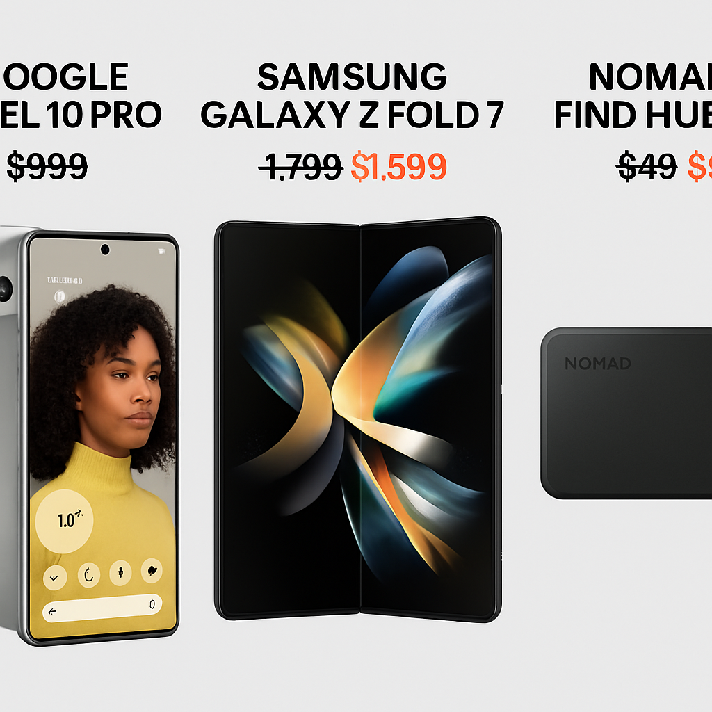 Top Tech Deals: Pixel 10 Pro, Galaxy Z Fold 7, Nomad Find Hub Card