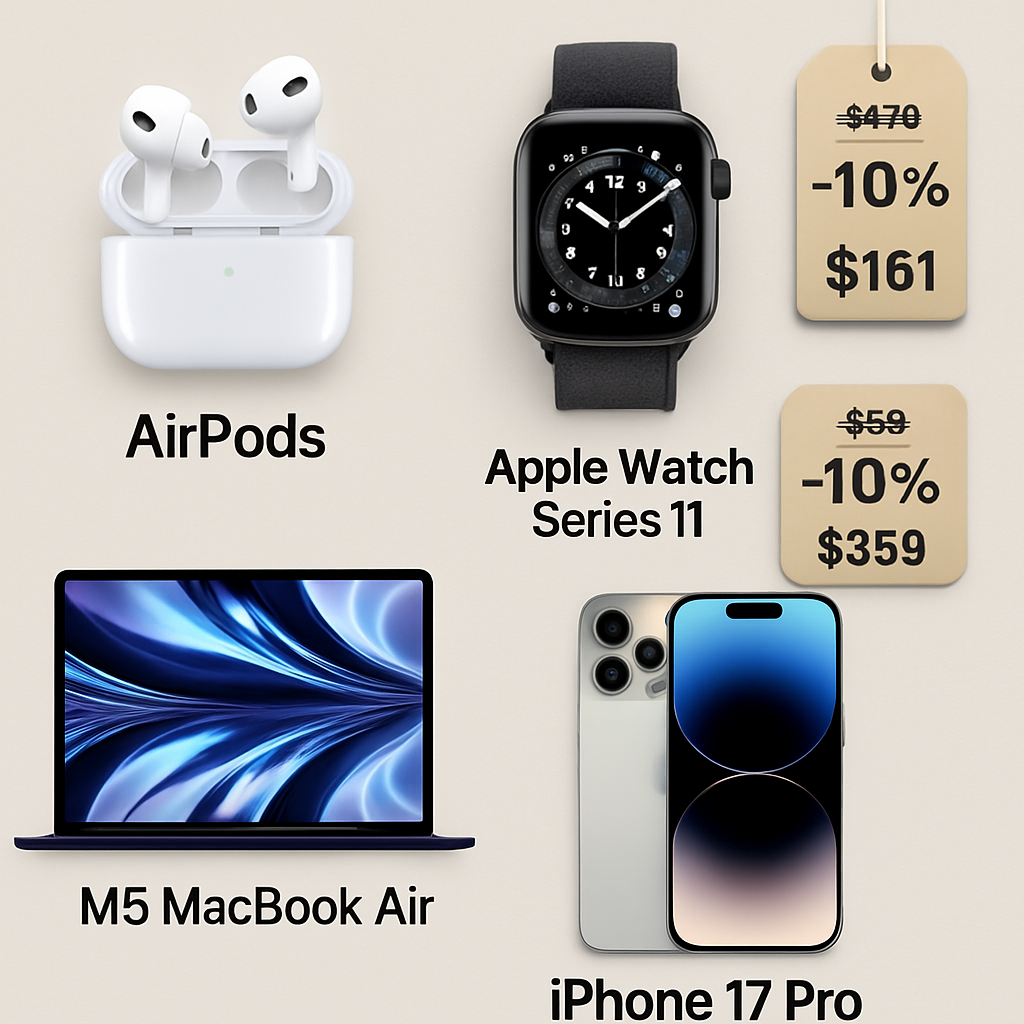 Top Apple Deals: AirPods, Apple Watch, MacBook Air, and iPhone 17 Pro Discounts