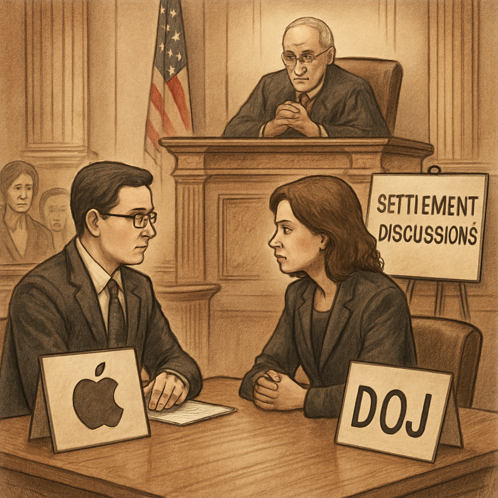 Apple Engages in Settlement Talks with DOJ Over Antitrust Lawsuit