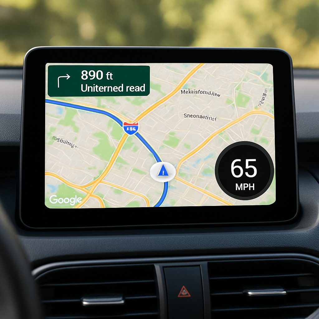 Android Auto Introduces Speedometer in Google Maps