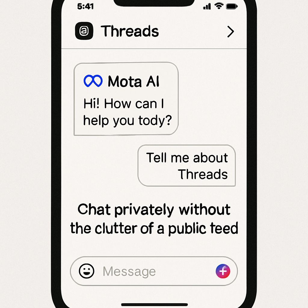 Threads Integrates Meta AI into DMs for Private Conversations