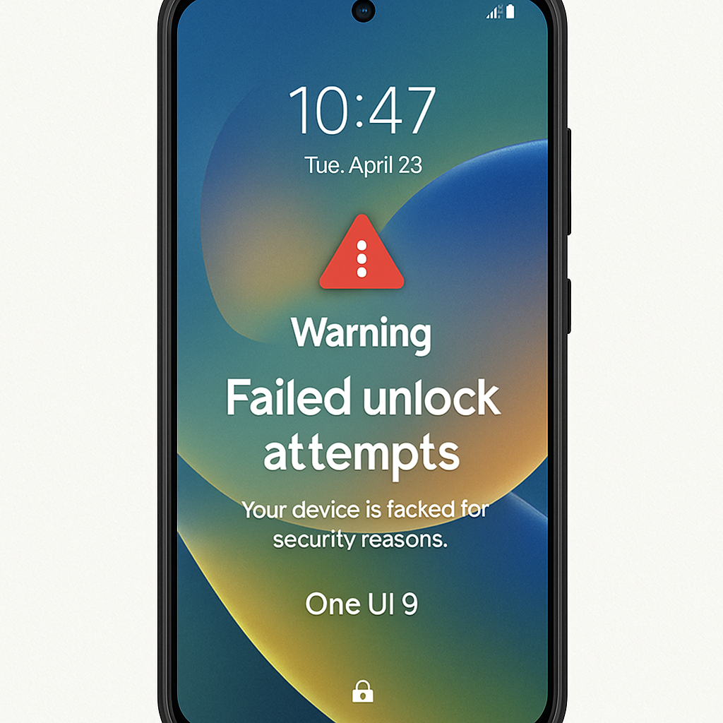 Samsung’s One UI 9 Enforces Factory Reset After 13 Failed Unlock Attempts