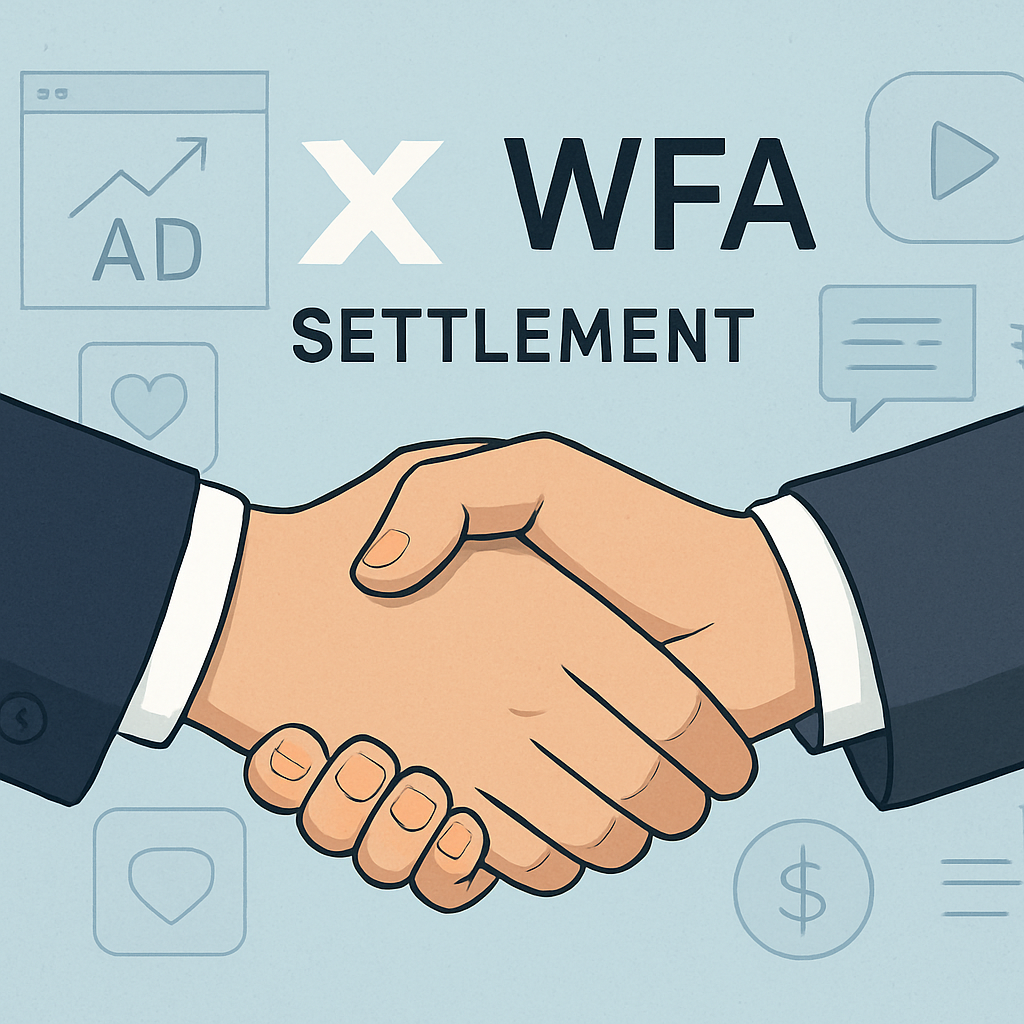 X and WFA Settle Legal Dispute Over Advertising Practices