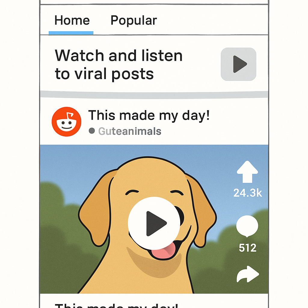 Reddit Tests New Feature to Watch and Listen to Viral Posts