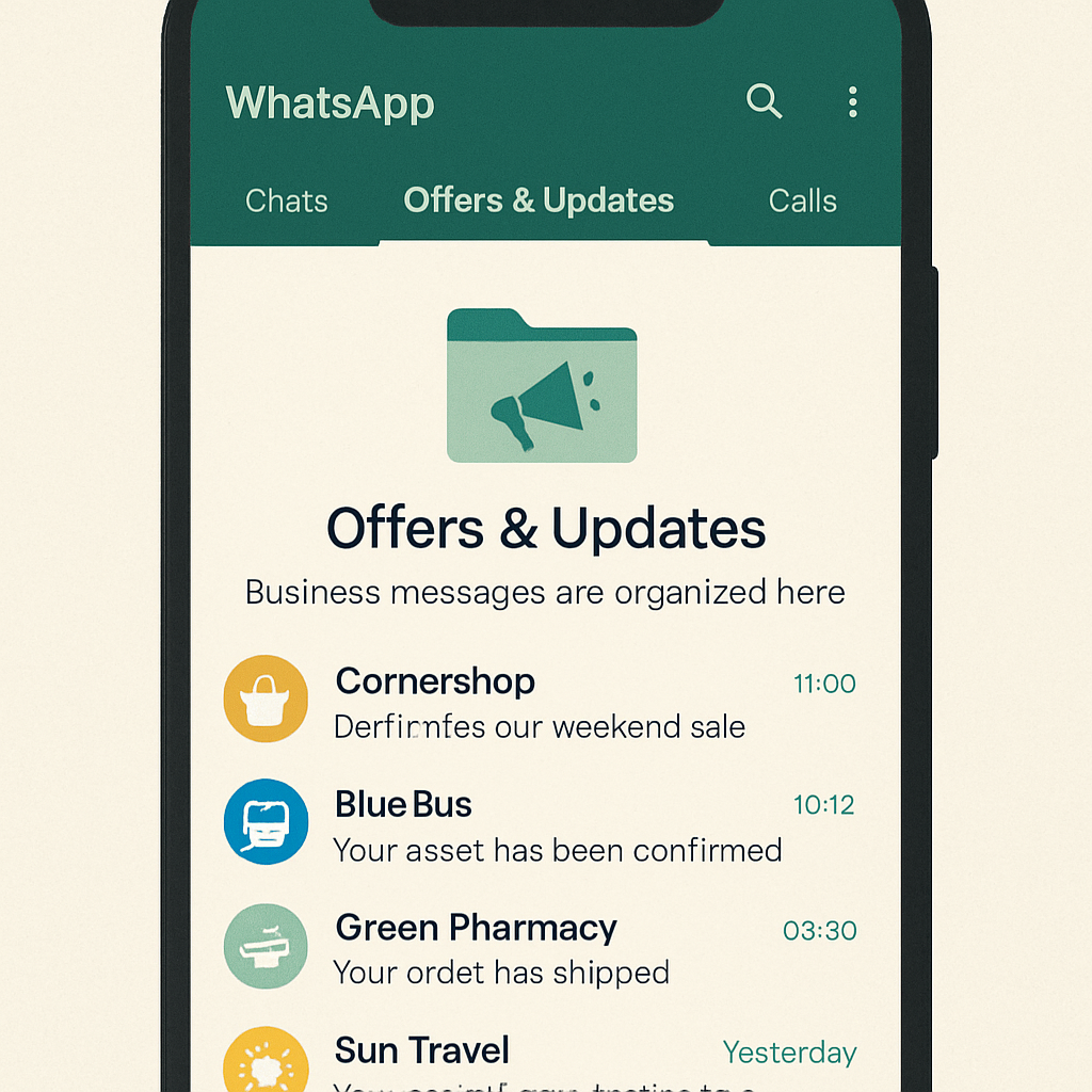 WhatsApp Tests ‘Offers & Updates’ Folder for Business Messages