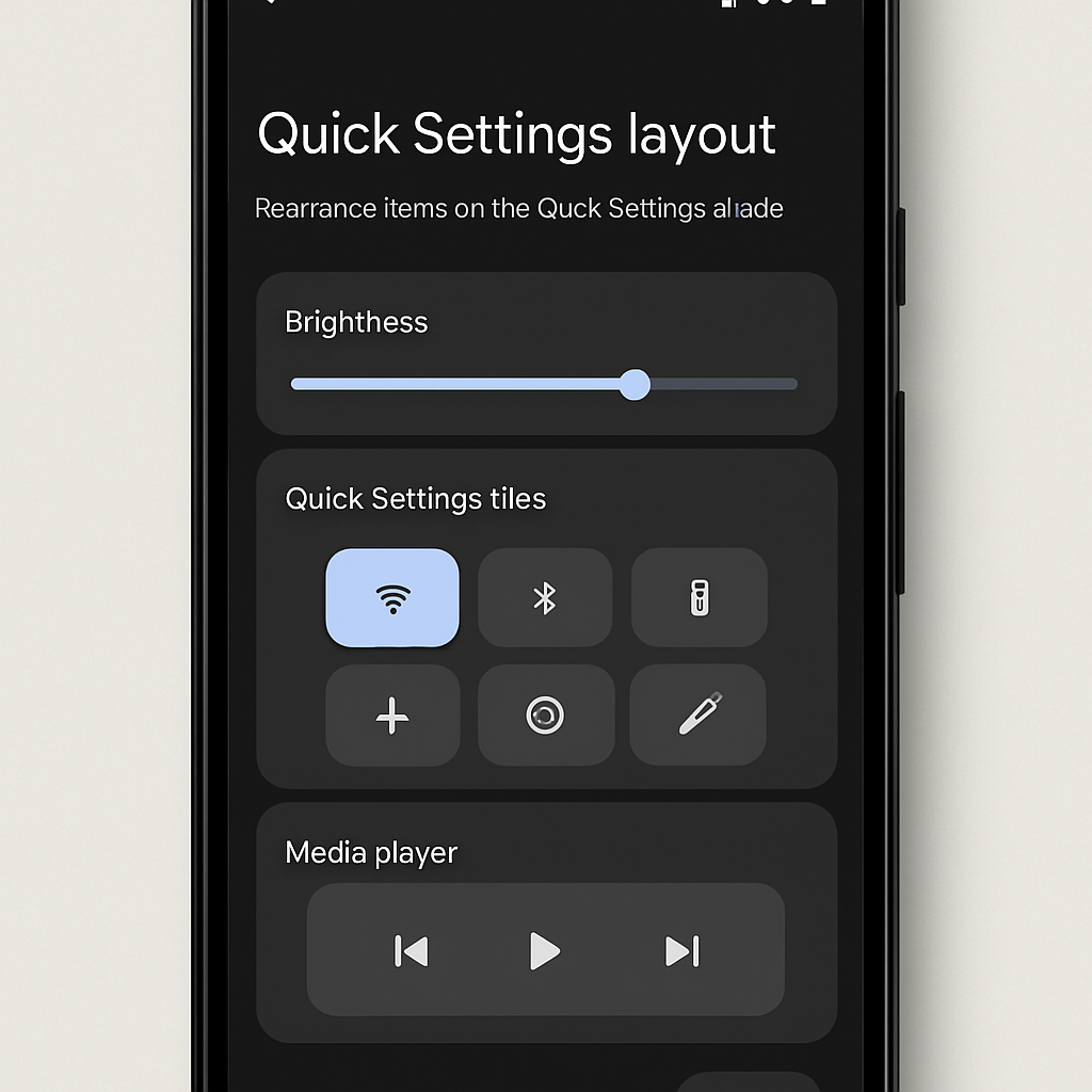 Android Canary 2608 Introduces Customizable Quick Settings Layout on Pixel Devices
