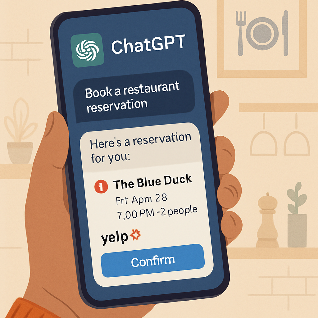 ChatGPT Users Can Now Book Restaurant Reservations via Yelp