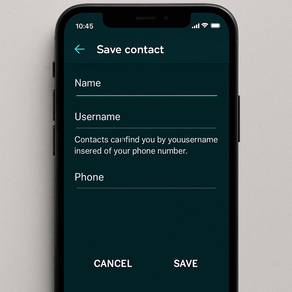 WhatsApp Introduces Username Field for Contact Management