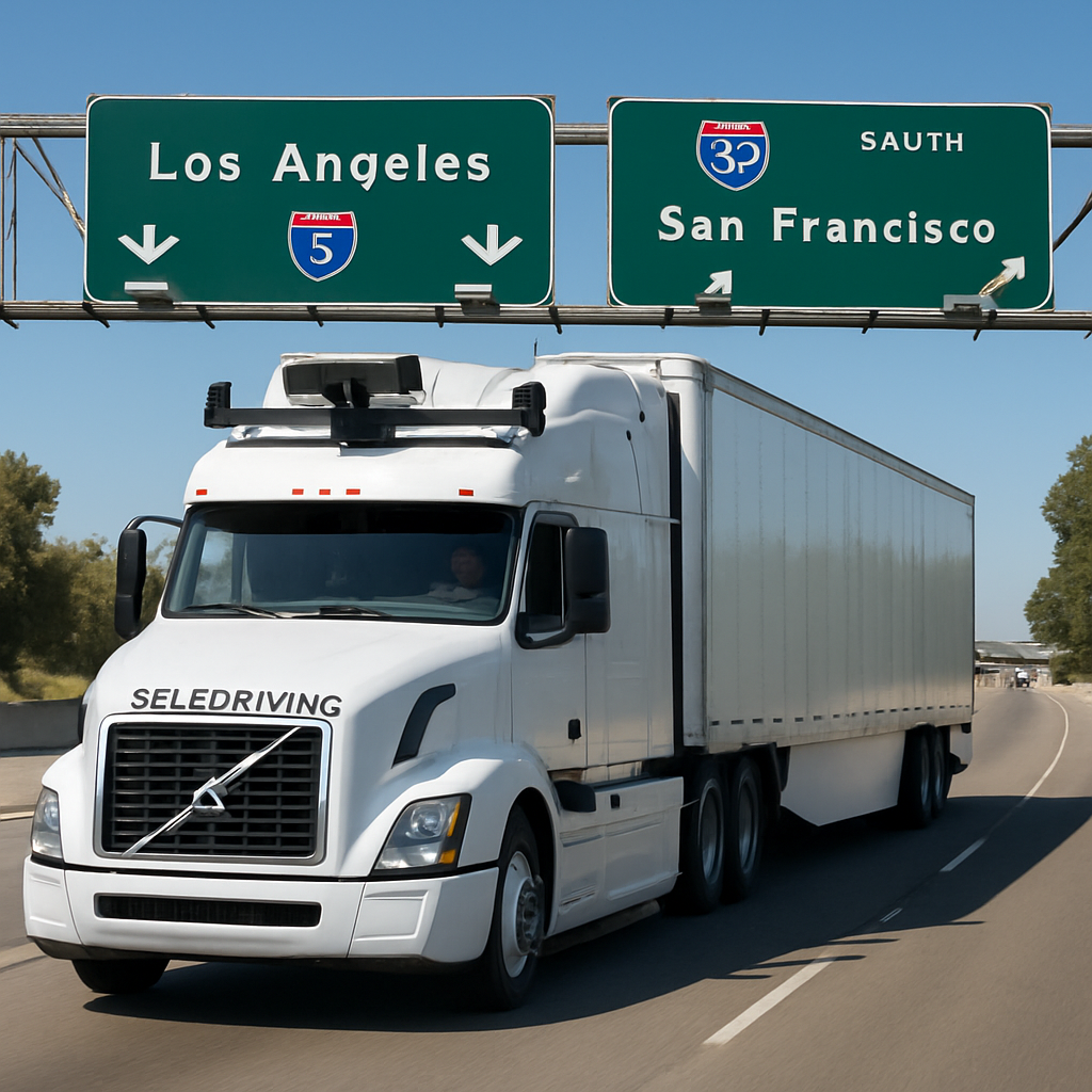 Self-Driving Trucks Begin Testing on California Highways