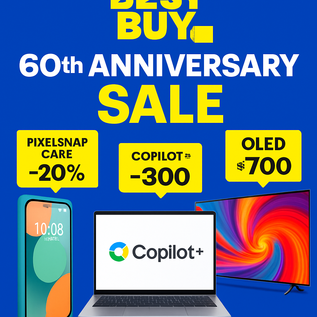 Best Buy’s 60th Anniversary Sale: Major Tech Discounts Unveiled