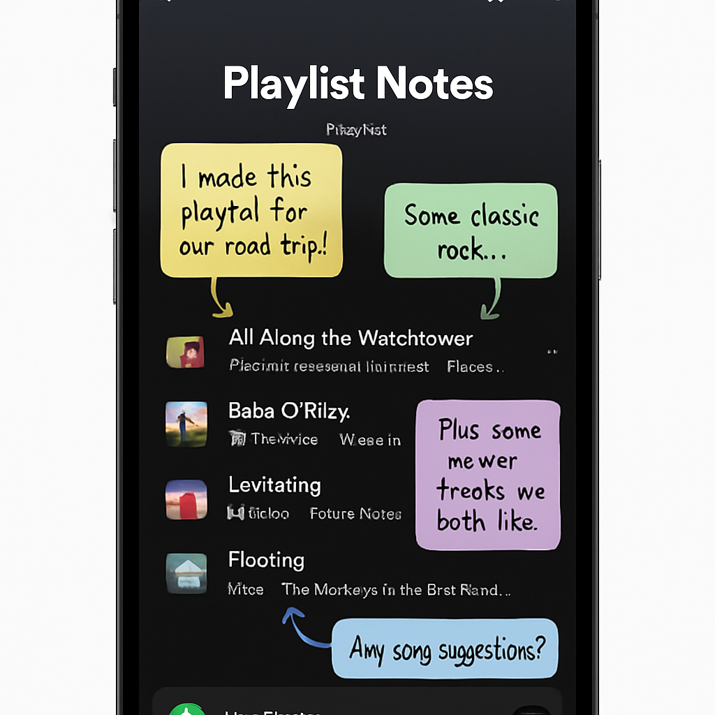 Spotify Introduces Playlist Notes for Personalized Song Insights