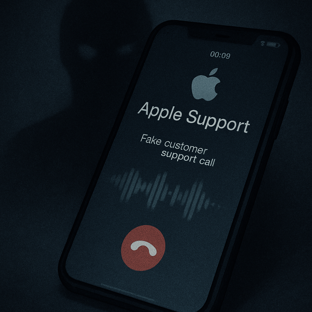 AI Voice Scams Hijack Stolen Apple Devices via Phishing-as-a-Service