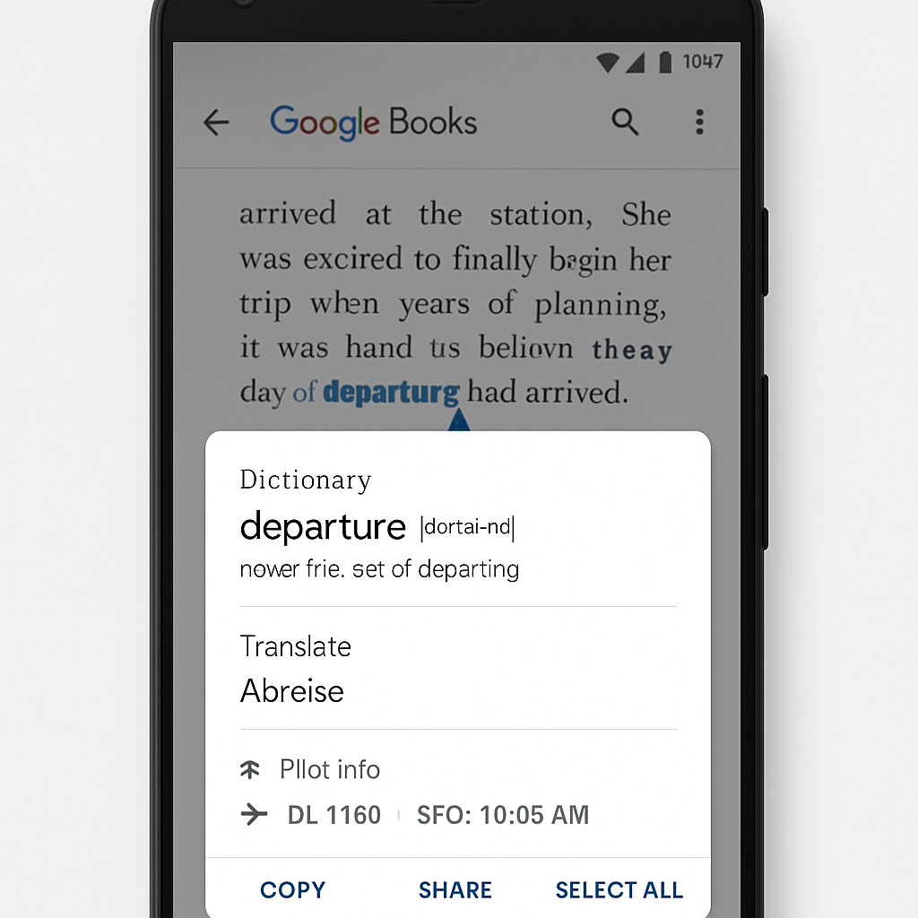 Google introduces “Look up” panel in Google Books app for phones