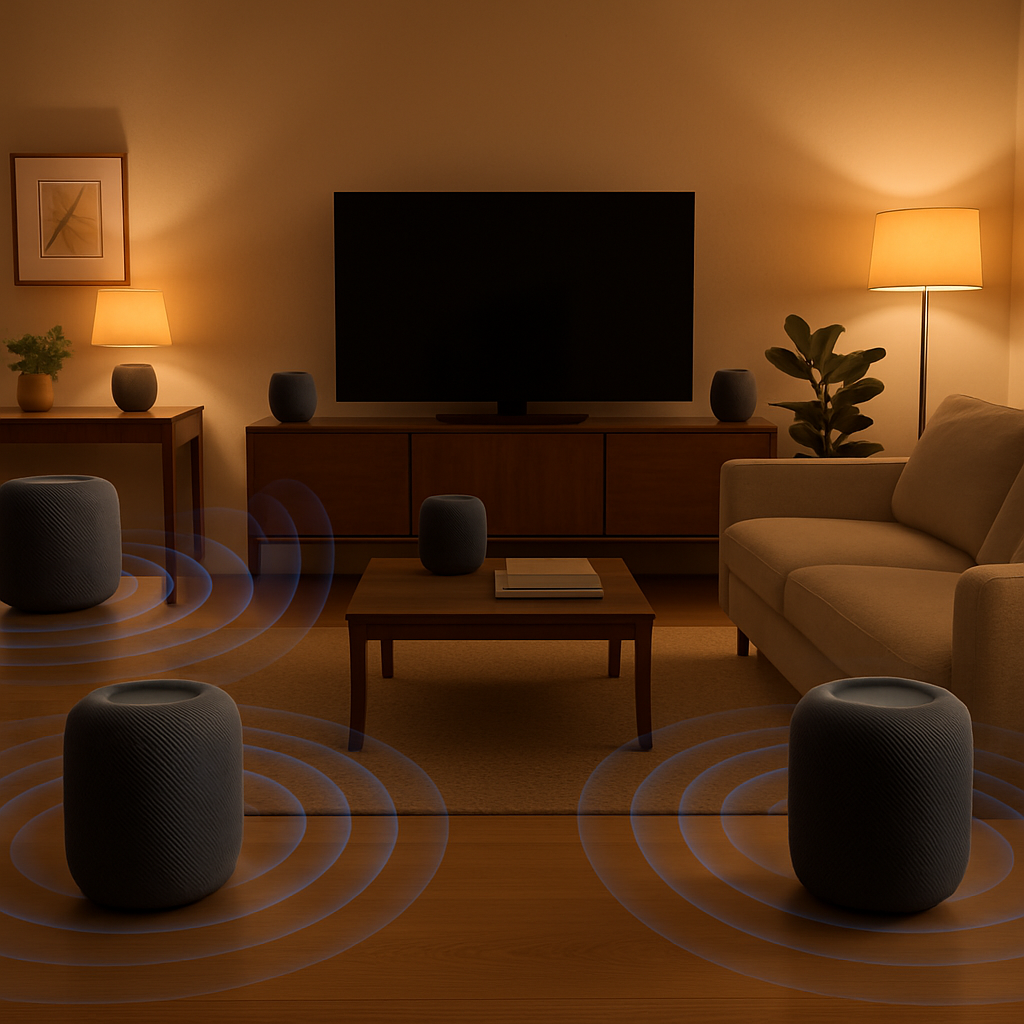 Apple Tests Four-Speaker HomePod Surround Setup with ‘Party Mode’
