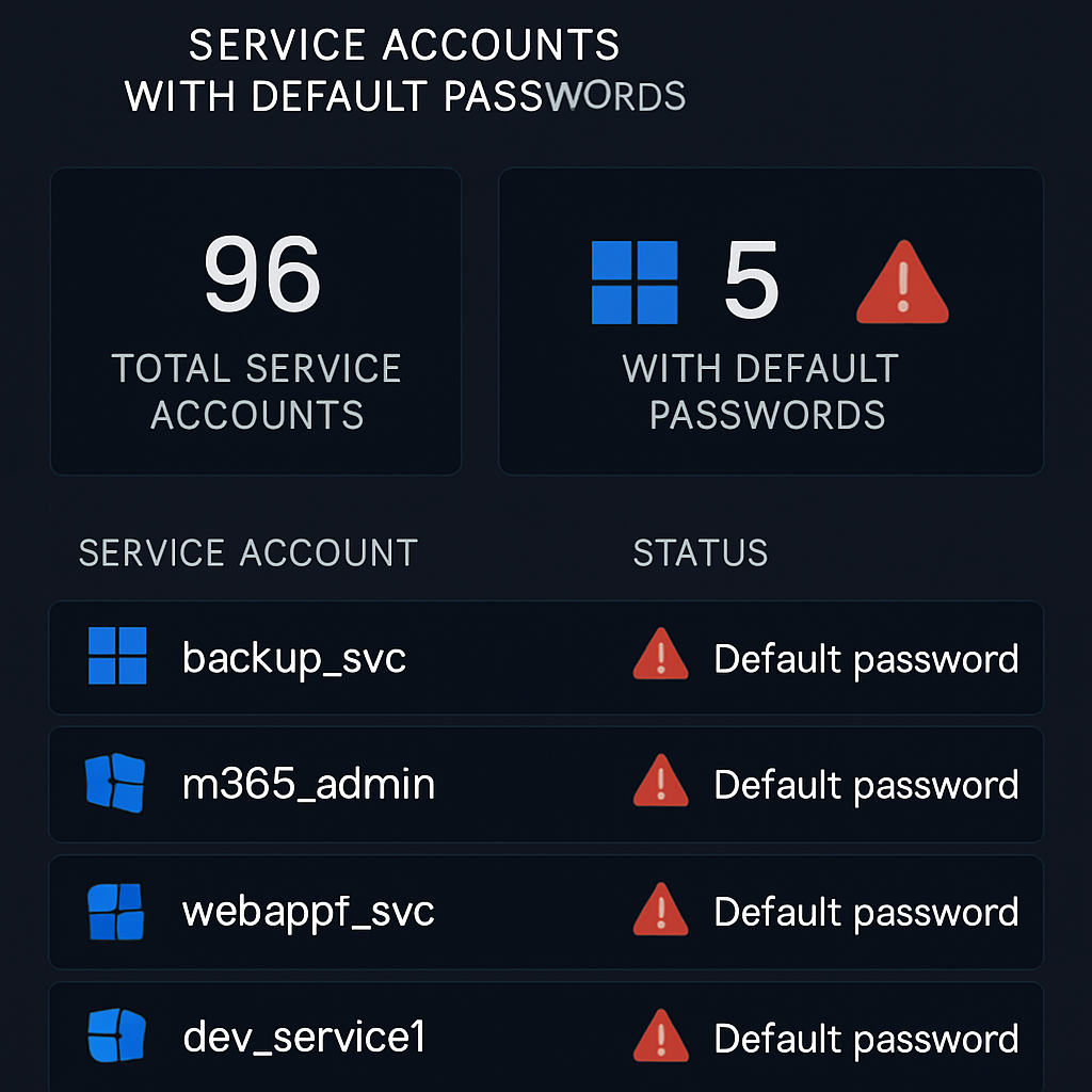Service Accounts with Default Passwords Lead to Microsoft 365 Breaches